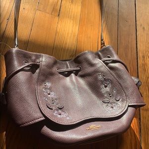 COACH Brown Flower Bag with Strap